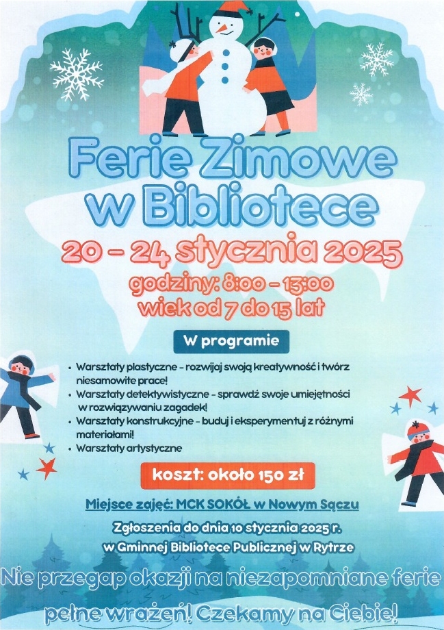 Ferie Zimowe w Bibliotece